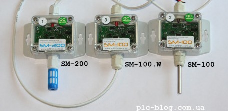 Українські датчики температури та вологості SM-100/200 з інтерфейсом RS-485